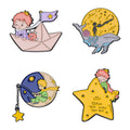 Cartoon Boy Fox Rose Enamel Pins Moon Star Whale Paper Boat Brooch Lapel Hat Bag Badge Jewelry Accessories Gift for Kids Friends Quick Pick Grocers