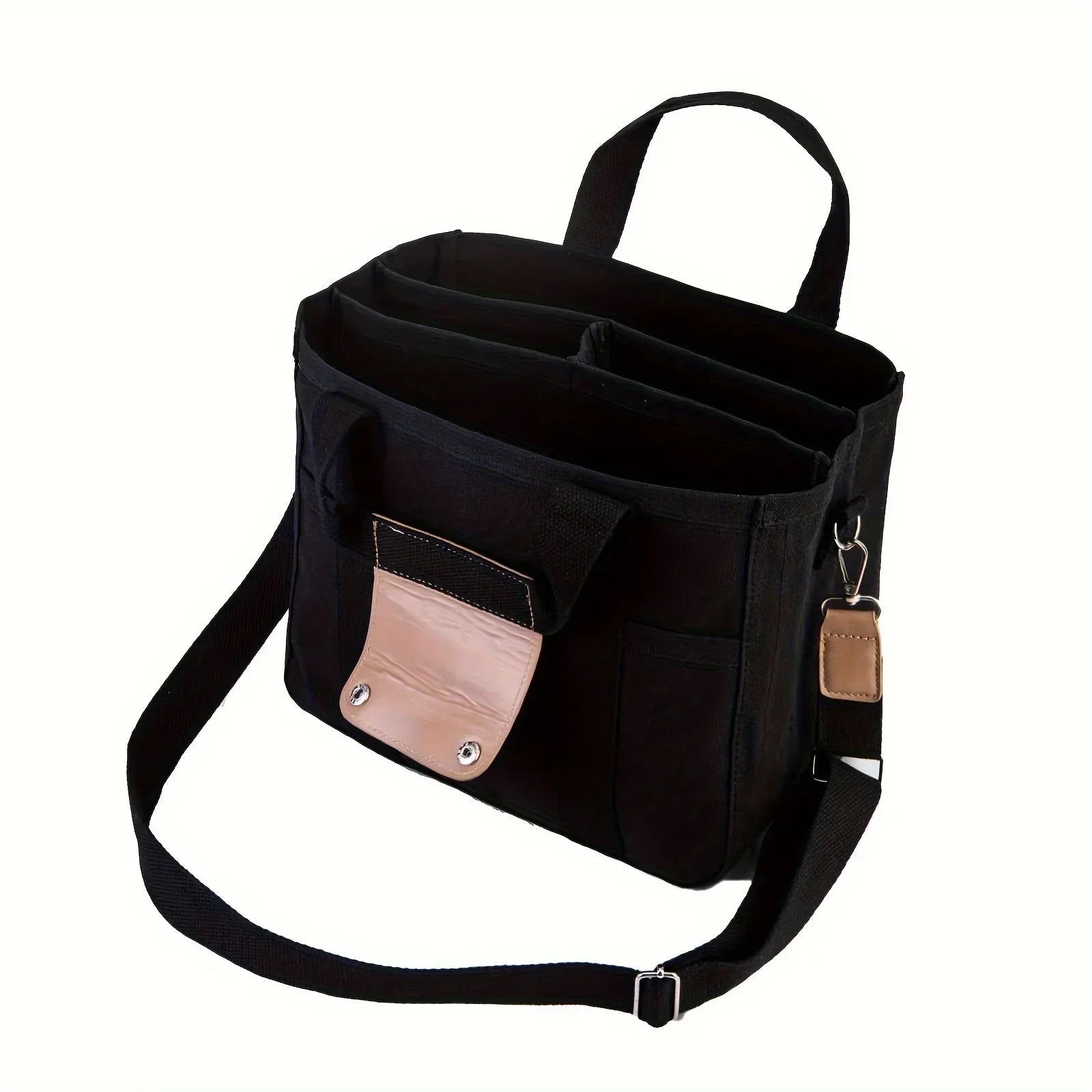 Ladies Canvas Handbag Multi Pocket Large Capacity Tote Bag Adjustable Shoulder Strap Casual Shoulder Shopping Bag Econic Blanks