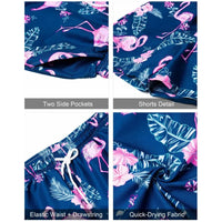 2024 New Men's Summer Holiday Suit Retro Textured Printed Border Shirt Short Sleeve Shorts Two Piece Men's Breathable Pool Suit Quick Pick Grocers