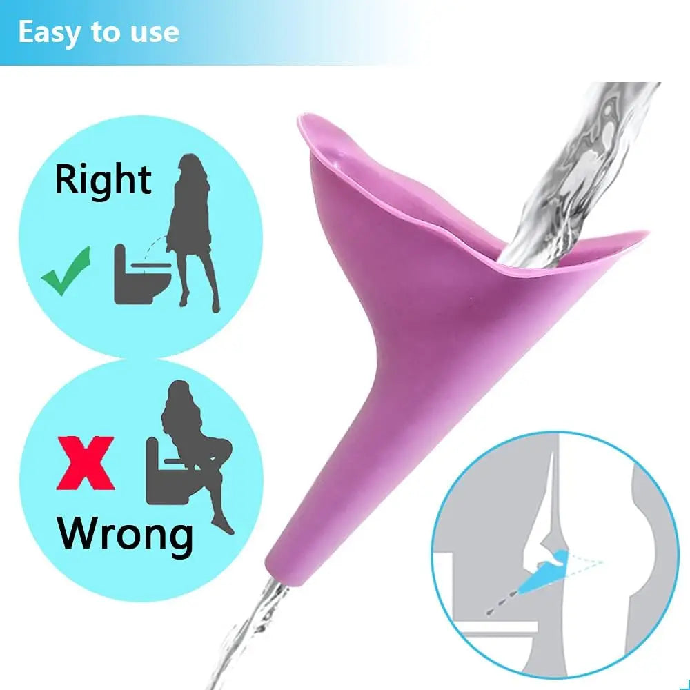 Women Urinal Outdoor Travel Camping Urinal Funnel Portable Female Urinal Urination Device with Box Quick Pick Grocers