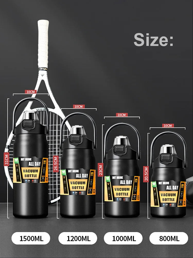 Outdoor Thermos Portable 304 Stainless Steel Thermal Mug Tumbler Vacuum Flasks Cold and Hot Sports Water Bottle with Straw Econic Blanks