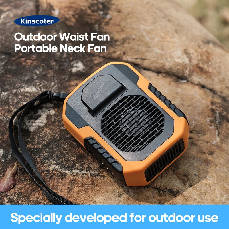 Kinscoter 6000mAh Hanging Neck/Waist Fan USB Mini Portable Rechargeable Fan For Outdoor Camping Hiking Climbing Running Sports Quick Pick Grocers