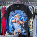 Praying Angel Shinning Diamond Cotton Short Sleeve Tshirts for Men and Women Crew Neck Loose Summer T-shirt Oversized Tees Quick Pick Grocers
