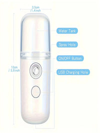 USB Mist Facial Sprayer  Humidifier Rechargeable Nebulizer Face Steamer Moisturizing Beauty Instruments Face Skin Care Tools Quick Pick Grocers