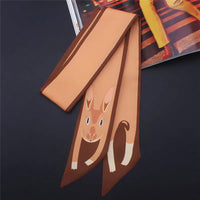 17 Colors Animal Print 2024 New Bag Skinny Silk Scarf For Women Luxury Brand Foulard Women Tie Fashion Head Scarves For Ladies Quick Pick Grocers