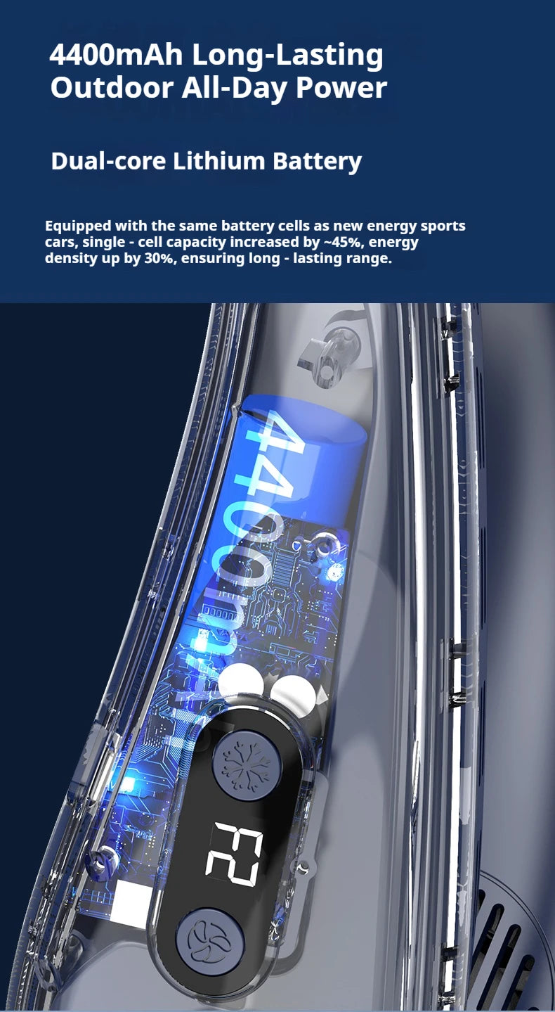 New Neck Air Conditioner Portable Neck Fan Rechargeable Semiconductor Cooling Bladeless Fan Outdoor Personal Fan Wearable Cooler Quick Pick Grocers