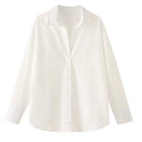 HXAO 2025 Woman Blouses Long Stripe Shirts Women Spring Summer Long Sleeve Blue White Shirt Woman Large Tops Button Up Shirts Quick Pick Grocers
