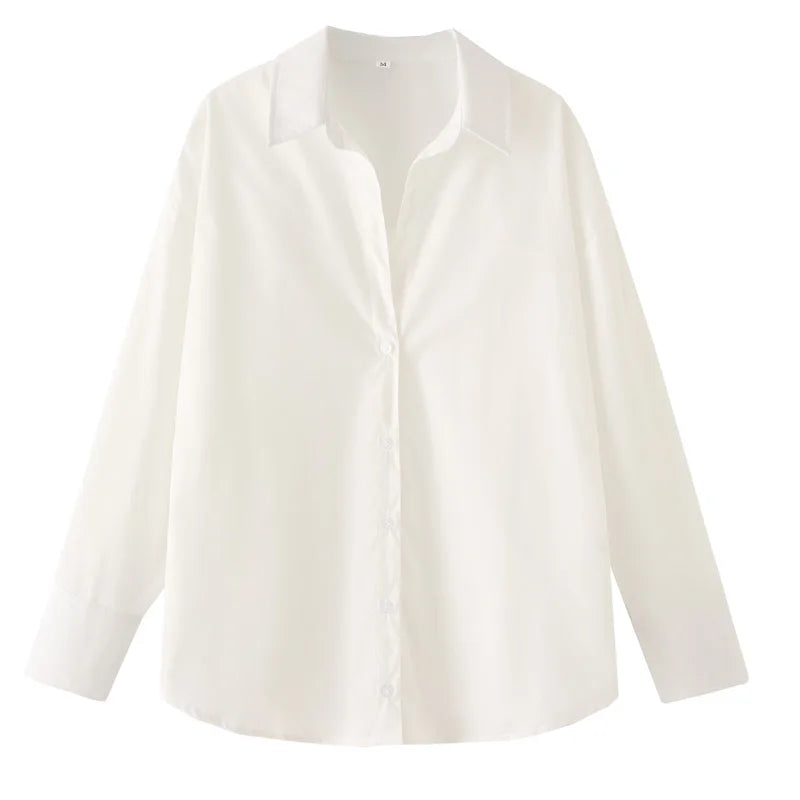 HXAO 2025 Woman Blouses Long Stripe Shirts Women Spring Summer Long Sleeve Blue White Shirt Woman Large Tops Button Up Shirts Quick Pick Grocers