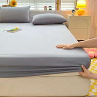 Soft Cotton Fitted Bed Sheet with Elastic Mattress Cover Quick Pick Grocers