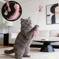 New Type Of Electric Cat Toy with 2 Ropes Smart Hanging Door Auto Swing Feather Toy A Self-entertainment And Cat-teasing Wonder Quick Pick Grocers