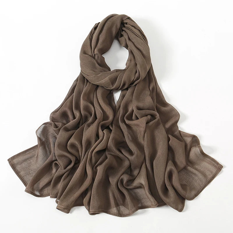 Fashion Modal Hijab Rayon Cotton Shawls Muslim Hijabs For Women Plain Scarf Big Size Headscarf Islamic Turban Headband 190*85cm Quick Pick Grocers