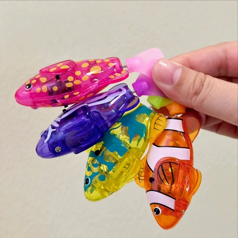 Baby bath light-up sensor electric small fish playing in water pet fish swimming fish can swim realistic clownfish toy Quick Pick Grocers