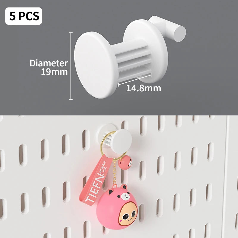 Home Study Storage Pegboard: Suitable for Displaying Figurines, Desk-Top Standing & Clip-On Storage for Furniture Items Quick Pick Grocers