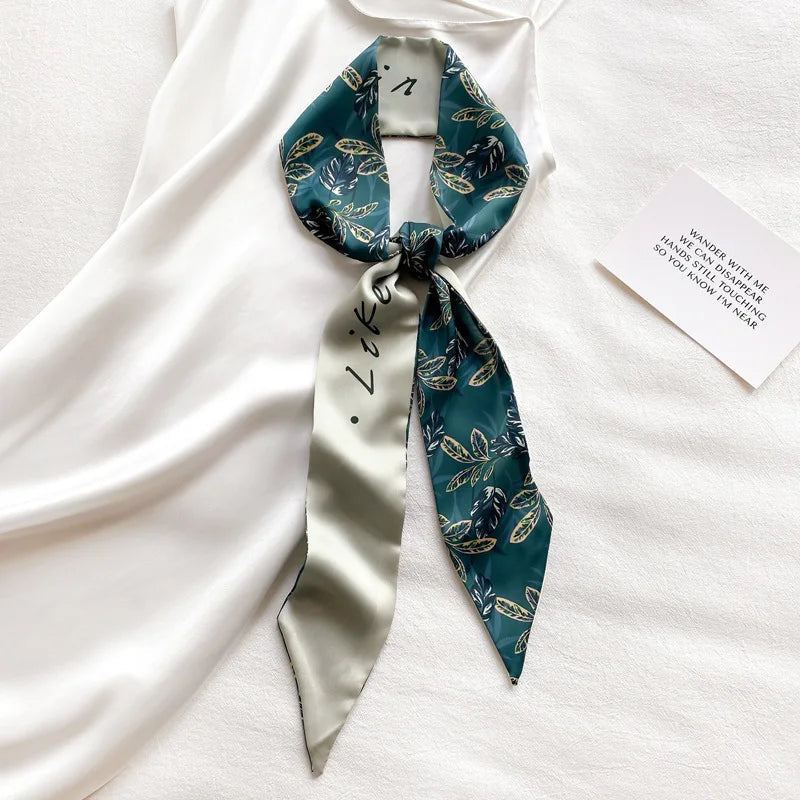 Cashew flower silk scarf, double-sided printed headband, ins decoration, versatile triangle scarf accessories Quick Pick Grocers
