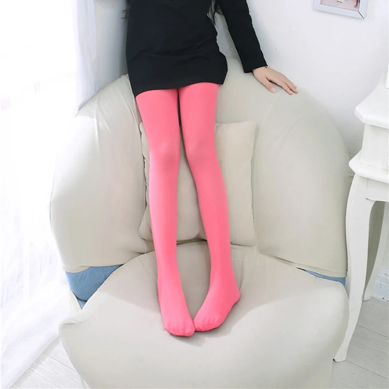 Spring/autumn candy color child tights for baby girl kids velvet white pantyhose stockings for infant student ballet dance socks Quick Pick Grocers