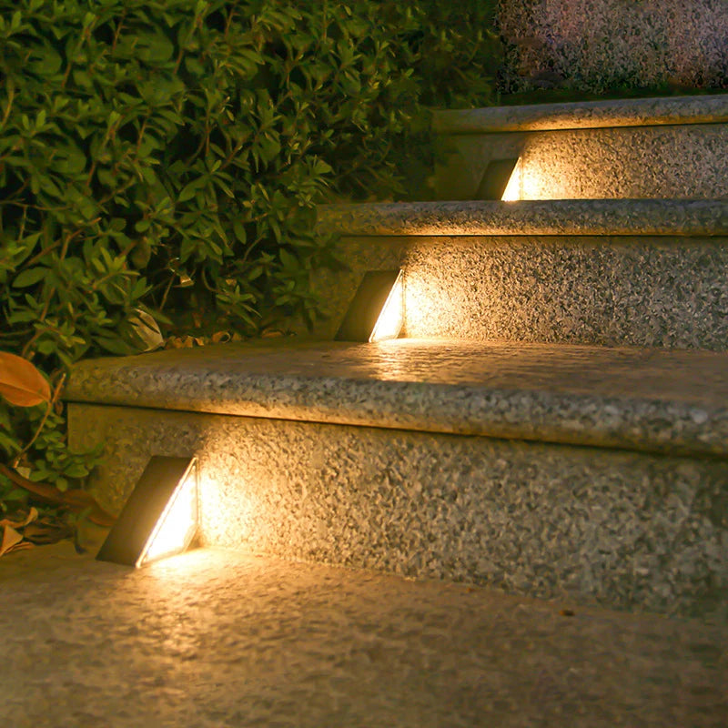8Pcs LED Solar Step Lights, Waterproof Outdoor Stair Lights, Solar Deck Lights Outdoor Solar Landscape Lighting for Yard, Patio Quick Pick Grocers