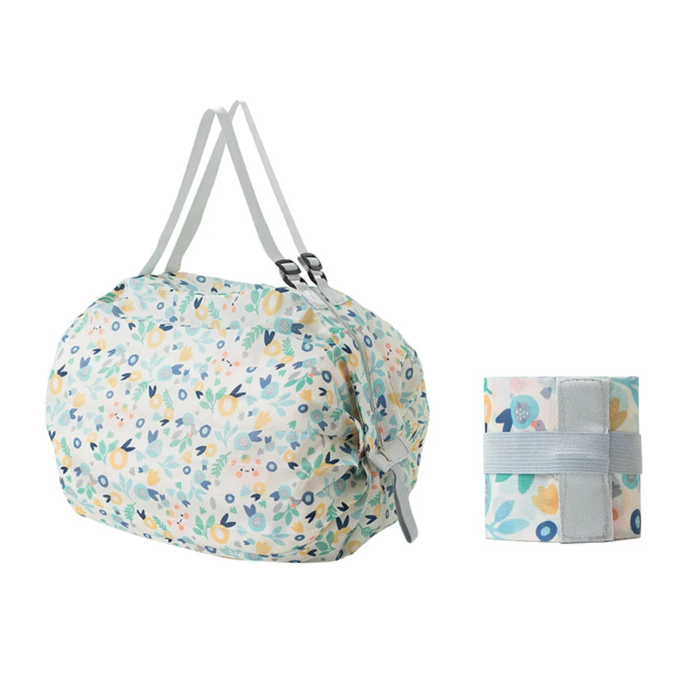 Folding Shopping Bag With Large Capacity And Portable Hand-held Spring Roll Bag For Japanese Accordion Supermarket Shopping Quick Pick Grocers