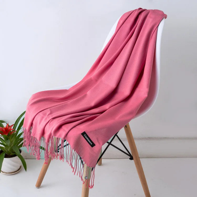 Fashion Solid Scarf Women Cashmere Soft Winter Warm Scarves Hijab Female Long Headband Shawl Wraps Bandana Foulard 2022 Echarpe Quick Pick Grocers