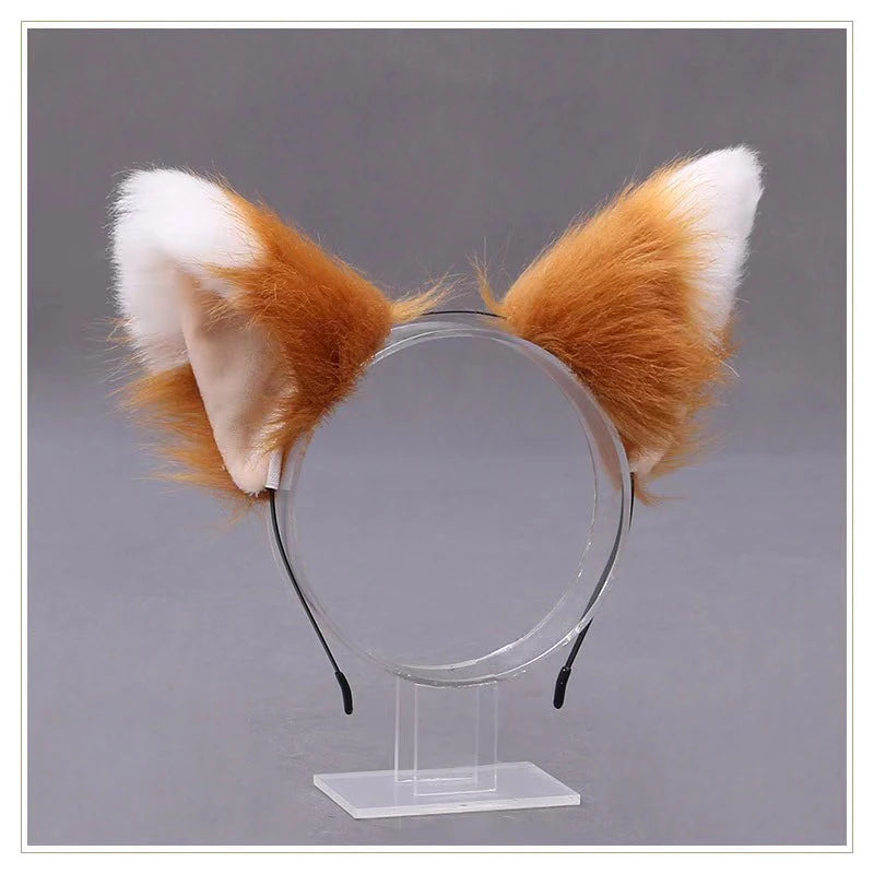 Lolita Animal Cat Fox Ear Hair Hoops Cosplay Girls Halloween Anime Headbands Headwear Hair Accessories Quick Pick Grocers