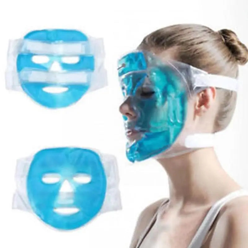 Cold Gel Face Mask Ice Compress Blue Full Face Moisturizing Cold With Relaxation Faicial Pack Face Pad Quick Pick Grocers