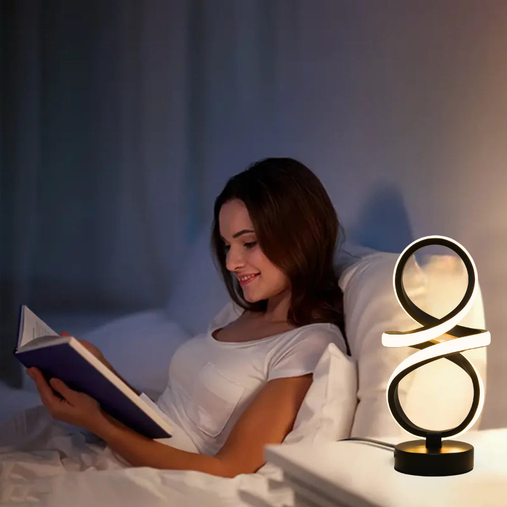 Creative spiral LED table lamp, adjustable in 3 colors, USB power supply, suitable for home bedrooms, offices, and study rooms Quick Pick Grocers