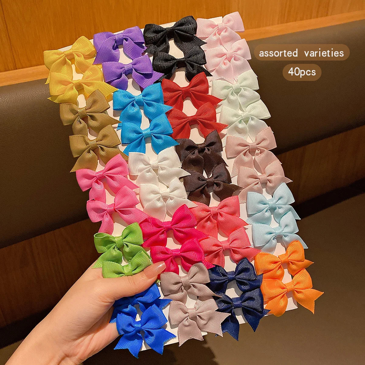 30 colored random bow fabric hair clips suitable for daily use as hair accessories Quick Pick Grocers