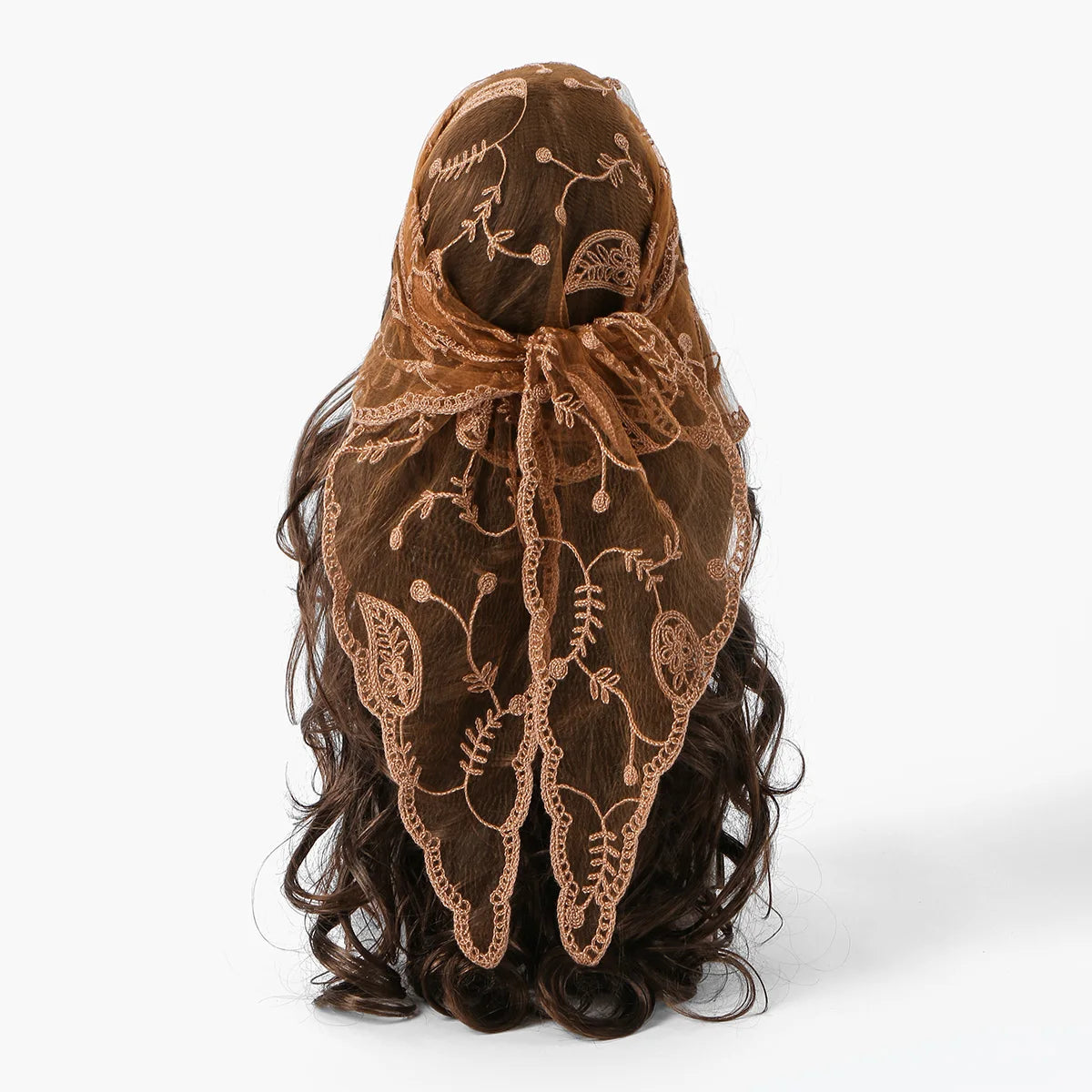 Elegant Lace Scarf Hollow Out Embroidery Foulard Bandana Solid Color Triangular Scarf Thin Vintage HandkerChiefs for Hair Woman Quick Pick Grocers