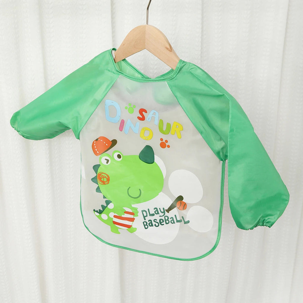 Waterproof EVA Full Sleeve Baby Bibs Children Apron Long Sleeve Feeding Smock Kids Eating Breastplate Infant Scarf Clothing Quick Pick Grocers