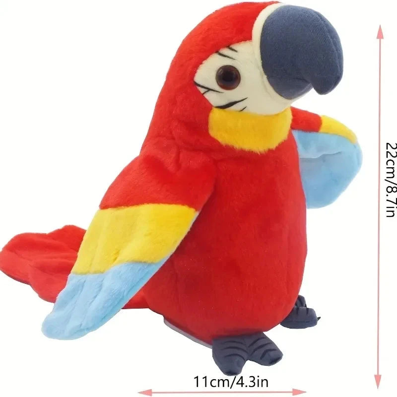 Talking Macaw Parrot Repeat What You Say Stuffed Animal Plush Toy Electronic Record Animated Bird Speaking Parrot Pet Plush Toys Econic Blanks