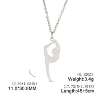 Rhythmic Gymnastics Necklace Women Trend 2025 Gymnast Stainless Steel Jewelry BFF Dancer Girl Sport Accessories Mother Day Gift Quick Pick Grocers