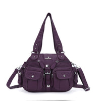Vintage Women Handbags Satchel Top-handle Handbag PU Shoulder Bag Dumpling Pack Give Gifts Shoulder Bags Phone Money Pack Quick Pick Grocers