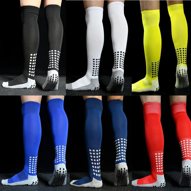 New Long Football Socks Silicone Suction Cup Grip Anti Slip Soccer Socks Sports Men Women Baseball Rugby Socks Quick Pick Grocers