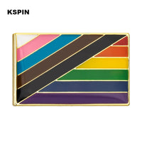 Pride Badge Bisexual Pansexual Brooch Lesbian Pride Pin Flag LGBTQ Gay Flag Lapel Pin Quick Pick Grocers