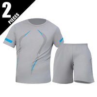 2/4/6 Pcs Plus Size Men's Quick-drying Short-sleeved Shorts Suit Men's Leisure Sports Running Fitness T-shirt Joker Shorts Teen Quick Pick Grocers