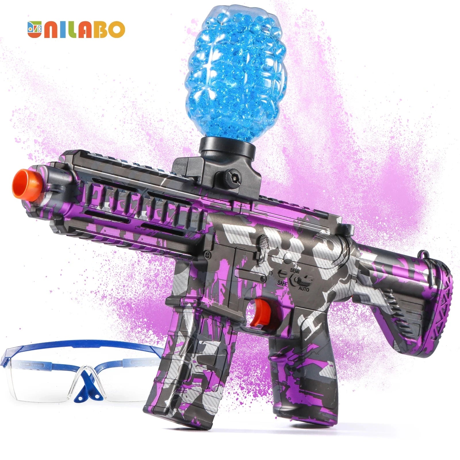 M416 Electric Ball Blaster Toy Gun - High-Speed, Metallic Finish, Rechargeable - Halloween Thanksgiving Gift(Bullets Excluded) Econic Blanks
