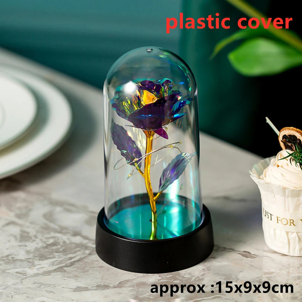 LED Galaxy Three Rose Artificial Flowers, Wedding Decoration, Creative Valentine'S Day and Mother'S Day Gift without Battery 1Pc Quick Pick Grocers