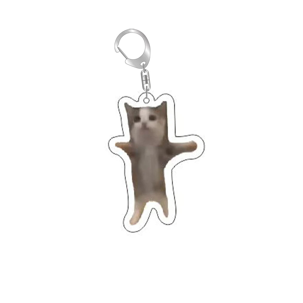 Funny Cat Memes Series Keychain Student Gift Bag Lanyard  Women's Bag Pendant Keychain Cute Things Cheap Gift For Best Friends Econic Blanks