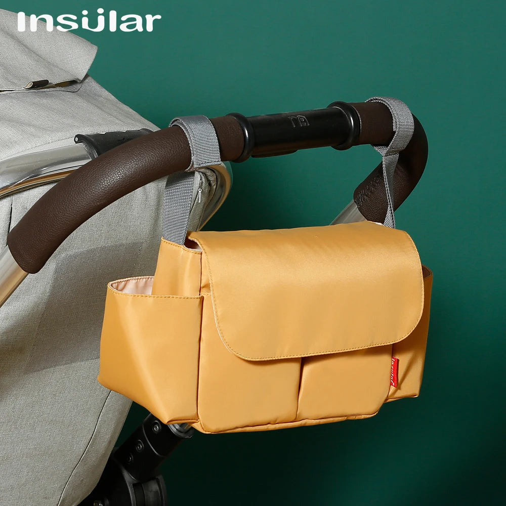 Universal Buggy Baby Pram Organizer Bottle Holder Multipurpose Baby Stroller Accessory Stroller Caddy Storage Diaper Nappy Bag Purest Peak