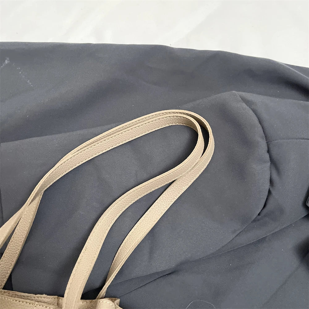 Branded Designer Shoulder Tote Bags For Women Soft PU Leather 2-IN-1 Big Capacity Shopper Tote Set 2025 Luxury Designer Handbags Quick Pick Grocers
