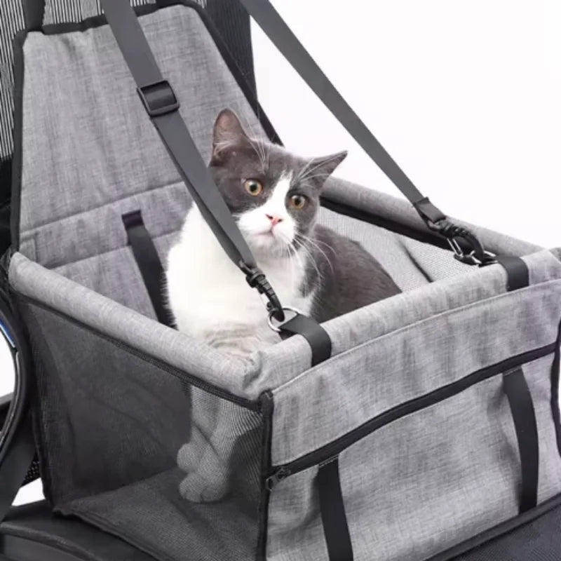 Dog Car Seat Cover Foldable Hammock Pet Harness Cat Bag Basket Stable and Foldable Travel Pet Dog and Cat Safety Car Seat Quick Pick Grocers