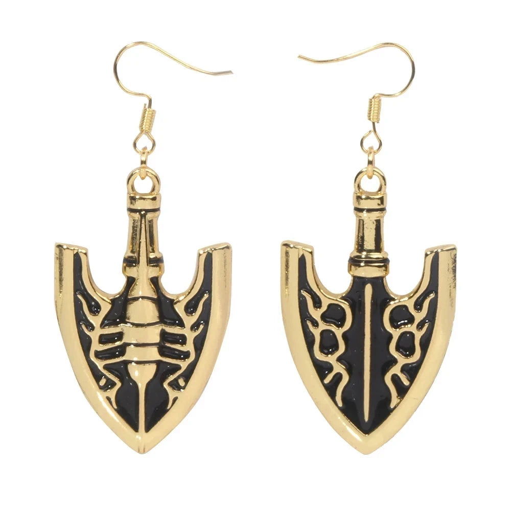 Anime JoJo Bizarre Adventure Drop Earrings Cosplay Props Kakyoin Noriaki Cherry Earrings Ear Clip Men Girl Jewelry Gift Econic Blanks