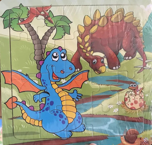 New 20 Piece Wooden 3d Puzzle Cartoon Animal Vehicle Jigsaw Puzzle Montessori Educational Toys For Kids 3-6 Years Old Quick Pick Grocers