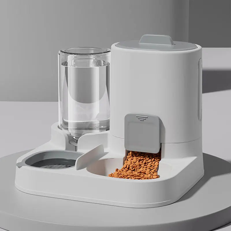 1-Pack Automatic Gravity-Fed Cat Water Dispenser & Feeder - Spill-Proof Large Capacity One-Piece Design, Quick Pick Grocers