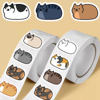 500PCS Kawaii Cartoon Cat Tuo Tuo Roll Stickers Skateboard Laptop Luggage Skateboard Phone Gift Waterproof Phone Cute Sticker ﻿ Quick Pick Grocers
