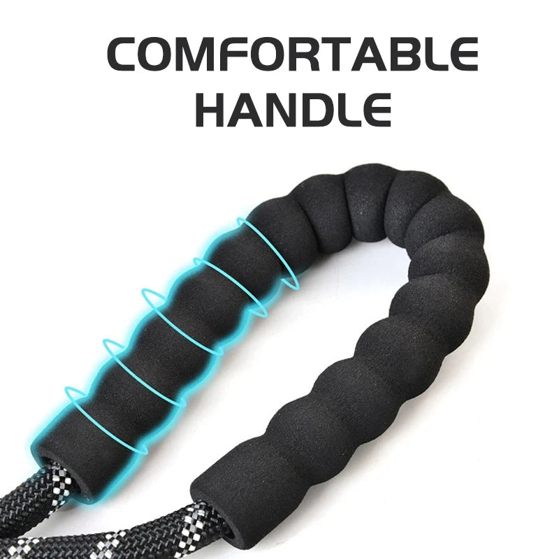 Reflective Dog Leash With Comfortable Padded Handle - Double Heavy Duty Traction Rope For Strong Dogs - Enhance Safety And Contr Econic Blanks