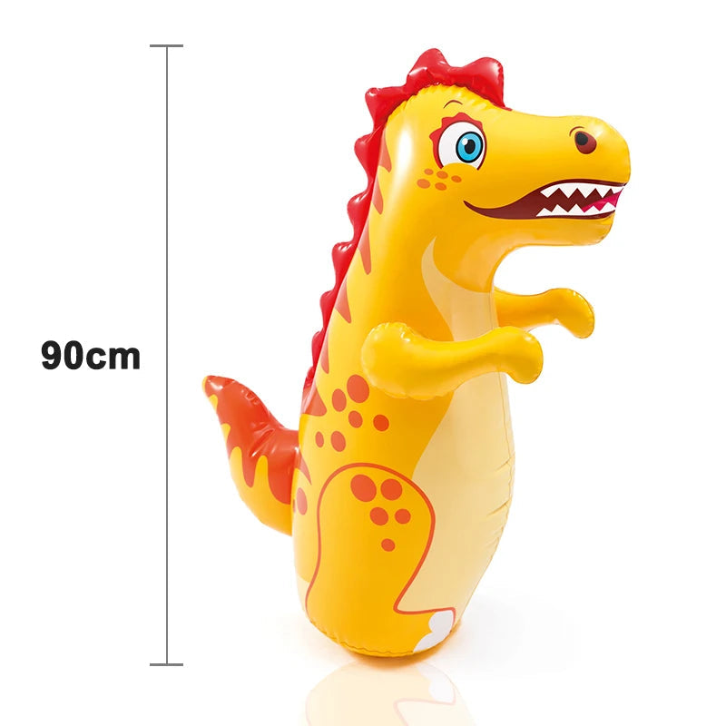 Children Adult Tumbler Boxing Inflatable Standing Punching Bag Boys Dinosaur Sport Toys Kids Activity Outdoors Game Gift Quick Pick Grocers