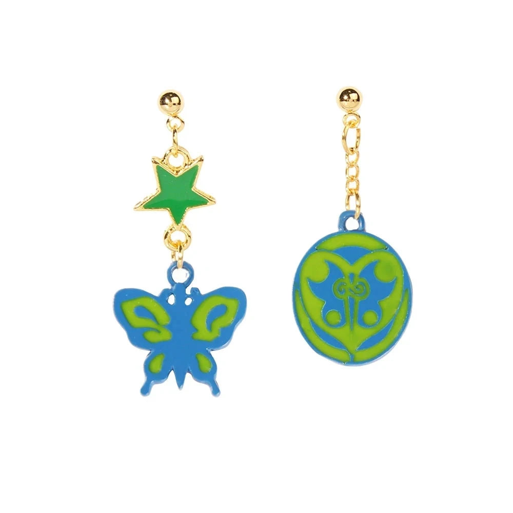 Anime JoJo Bizarre Adventure Drop Earrings Cosplay Props Kakyoin Noriaki Cherry Earrings Ear Clip Men Girl Jewelry Gift Econic Blanks
