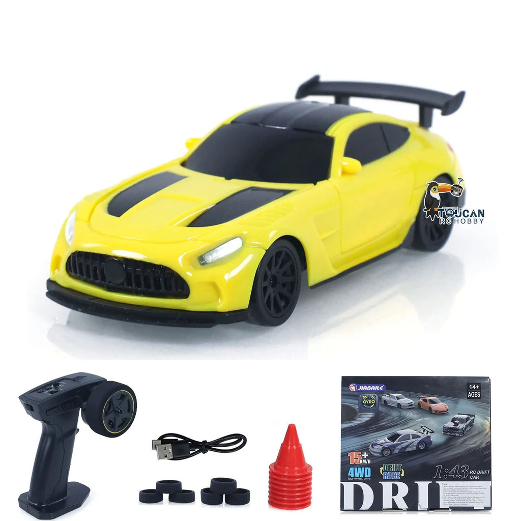New RC Drift Car Upgraded Gyro 1/43 Racing RTR 4WD Four-wheel Drive High Speed Radio Control Model 2.4g Drift Race Car Mini Gift Econic Blanks