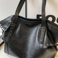MOODS Large Sized Tote Bags For Women Soft PU Leather Pure Color Large Capacity Shopper Shoulder Crossbody Bag Quality Handbags Quick Pick Grocers