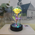 Artificial Rose Flowers Valentines Day Gift for Girlfriend Eternal Rose LED Light Foil Flower Wedding Decor Christmas Gifts Purest Peak Salt